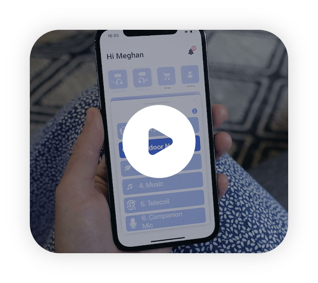 A user on the Lexie Environment Options App page. Click to play the video.